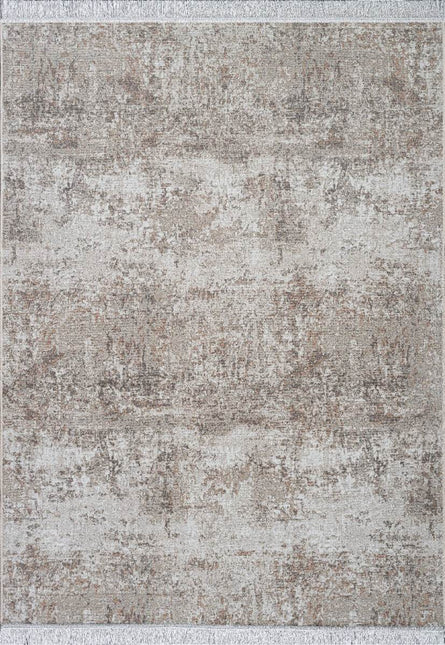 Vintage vloerkleed Smuk beige/bruin met franjes - Vloerkledenloods