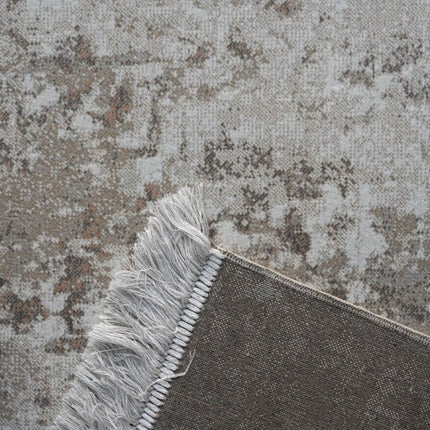 Vintage vloerkleed Smuk beige/bruin met franjes - Vloerkledenloods
