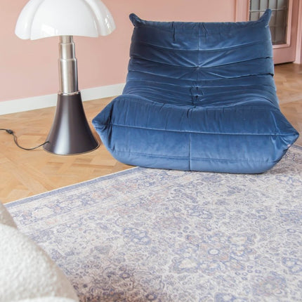 Vintage vloerkleed Sybil Blauw - Vloerkledenloods