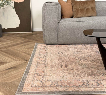 Vintage vloerkleed Sybil Groen/Beige - Vloerkledenloods
