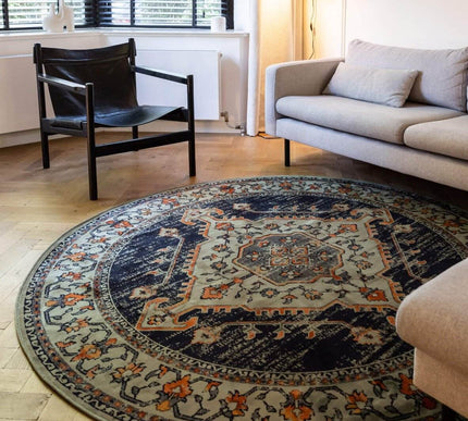 Vintage Vloerkleed Tokat Groen/Blauw - Tier - Vloerkledenloods