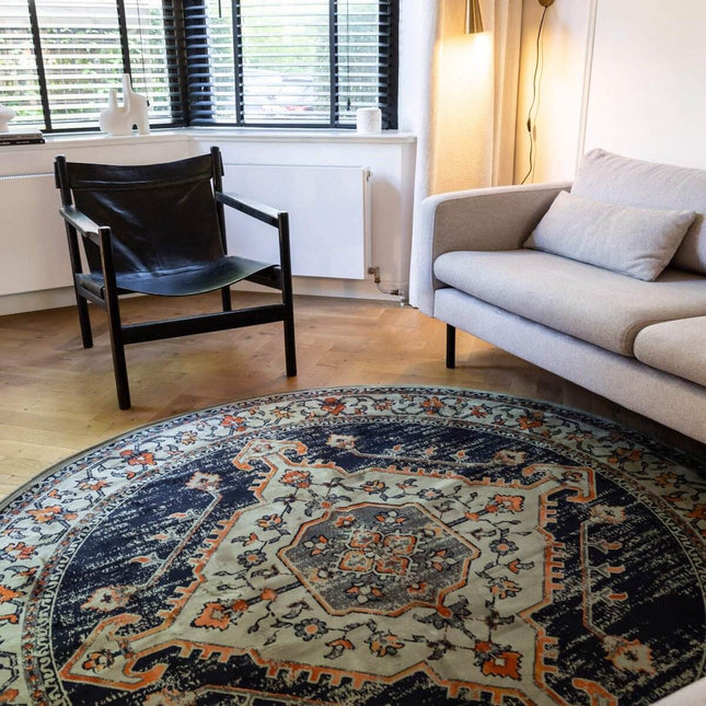 Vintage Vloerkleed Tokat Groen/Blauw - Tier - Vloerkledenloods