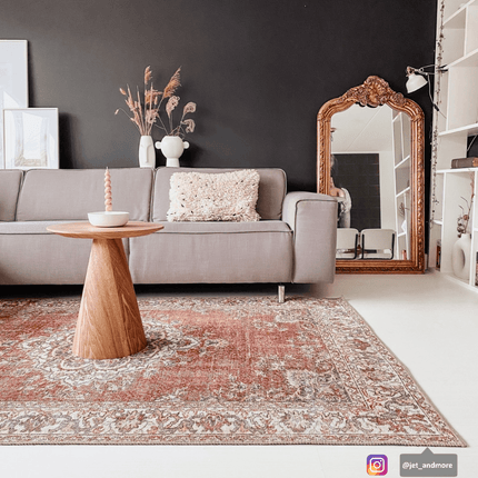 Vintage Vloerkleed Zehra Oranje - Vloerkledenloods