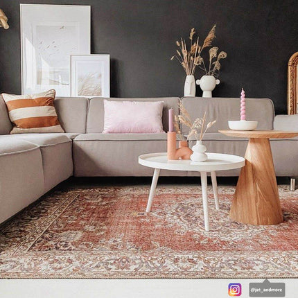 Vintage Vloerkleed Zehra Oranje - Vloerkledenloods