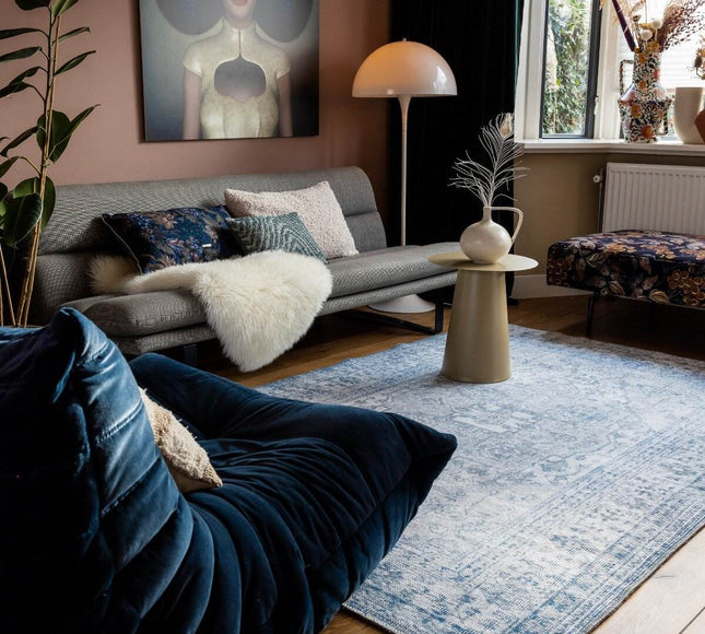 Vintt Vloerkleed Duuk Blauw - Vloerkledenloods