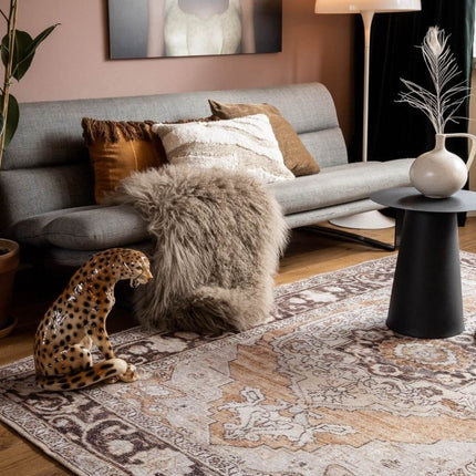 Vintt Vloerkleed Joe Bruin/Oranje - Vloerkledenloods