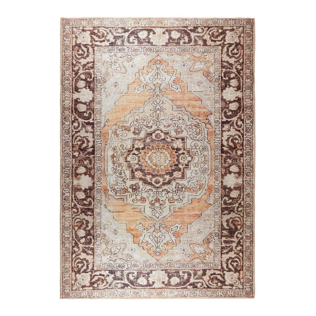 Vintt Vloerkleed Joe Bruin/Oranje - Vloerkledenloods