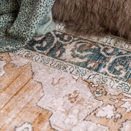 Vintt Vloerkleed Joe Groen/Oranje - Vloerkledenloods