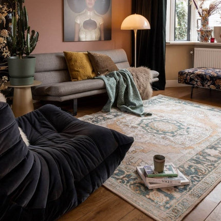 Vintt Vloerkleed Joe Groen/Oranje - Vloerkledenloods