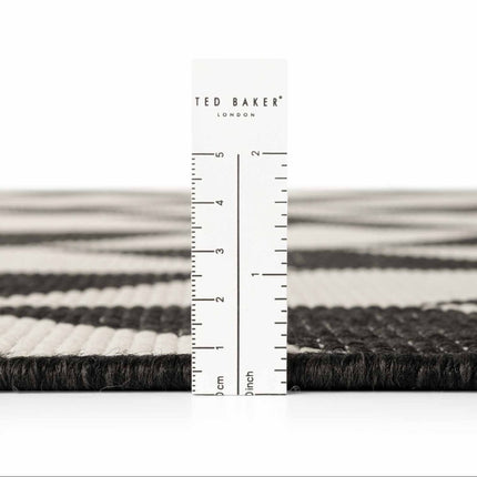 Vloerkleden - Ted Baker Haringey buitenkleed Terrick Zwart/Wit - Vloerkledenloods