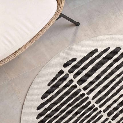 Vloerkleden - Ted Baker Haringey rond buitenkleed Bounds Zwart/Wit - Vloerkledenloods