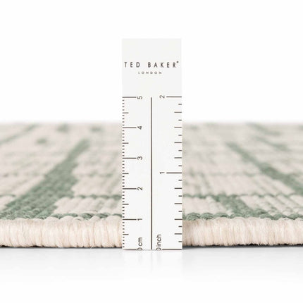 Vloerkleden - Ted Baker Haringey rond buitenkleed Crouch Groen Wit - Vloerkledenloods