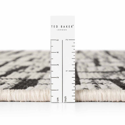 Vloerkleden - Ted Baker Haringey rond buitenkleed Crouch Zwart/Wit - Vloerkledenloods