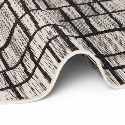 Vloerkleden - Ted Baker Haringey rond buitenkleed Crouch Zwart/Wit - Vloerkledenloods