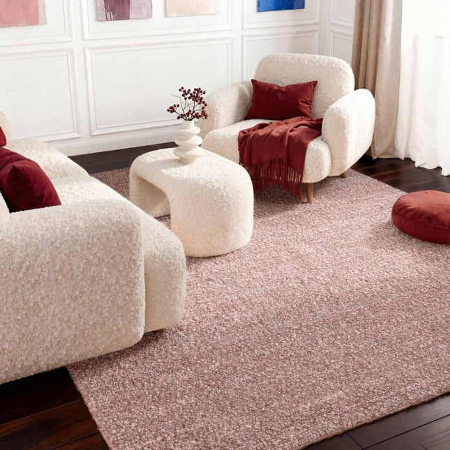 Vloerkleden - Ted Baker Notting Hill zacht bouclé kortpolig vloerkleed Portobello Roestroze - Vloerkledenloods