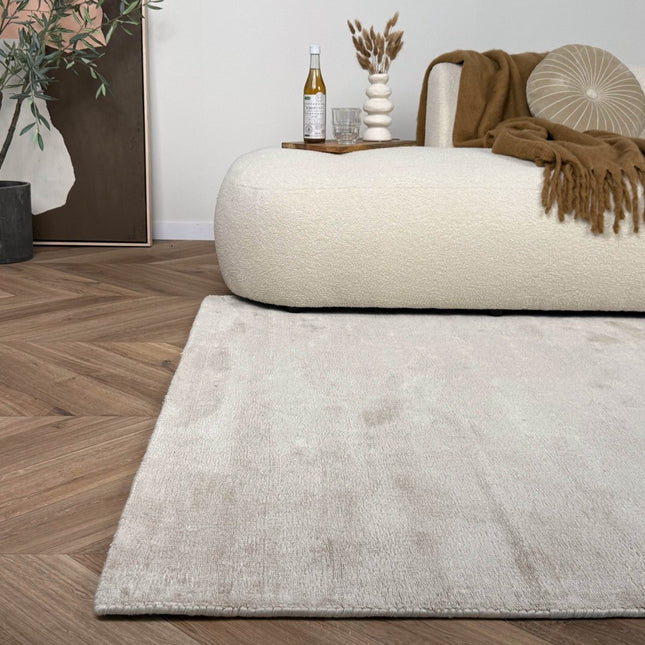 Vloerkleed Felva viscose silk beige - Interieur05 - Vloerkledenloods
