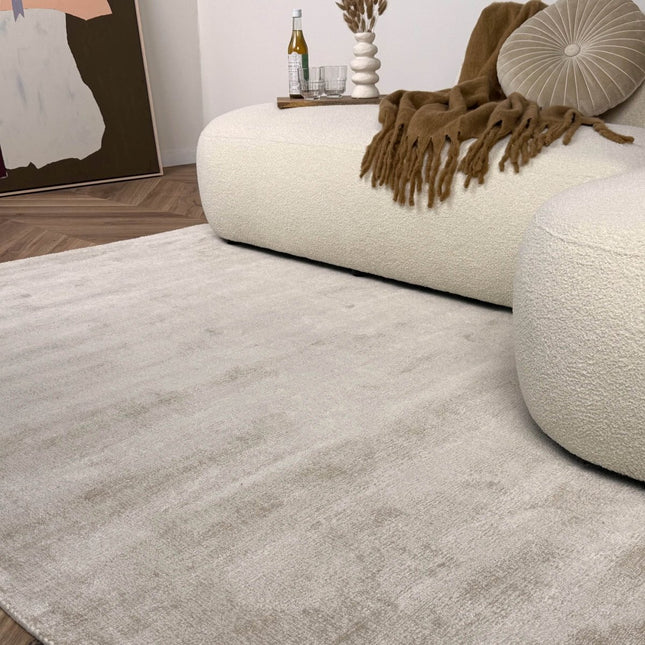 Vloerkleed Felva viscose silk beige - Interieur05 - Vloerkledenloods