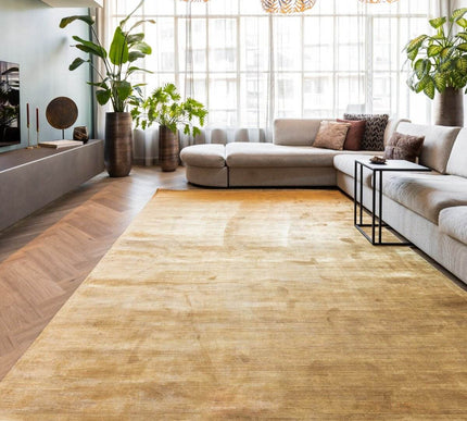 Vloerkleed Felva Viscose Silk Goud - Vloerkledenloods