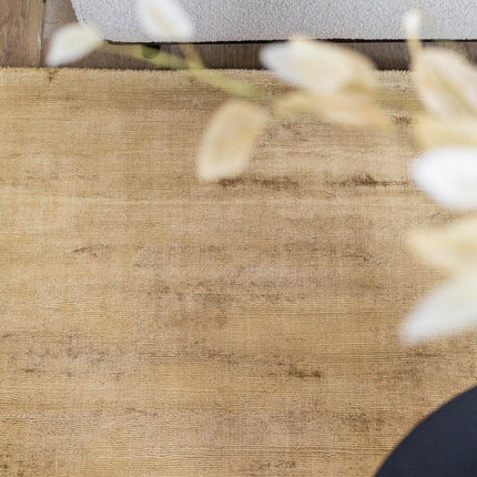 Vloerkleed Felva Viscose Silk Goud - Vloerkledenloods