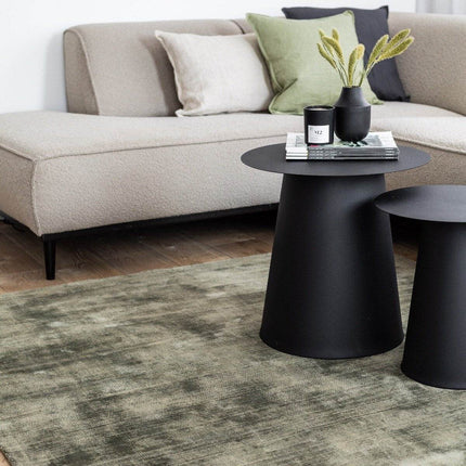 Vloerkleed Felva Viscose Silk Groen - Vloerkledenloods