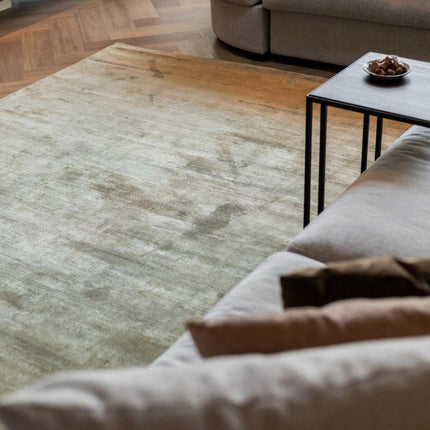 Vloerkleed Felva Viscose Silk Groen - Vloerkledenloods