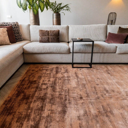 Vloerkleed Felva Viscose Silk Roest - Vloerkledenloods