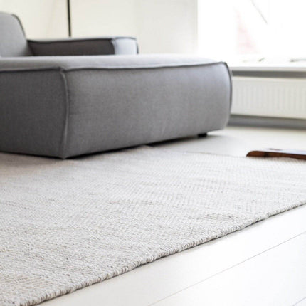 Vloerkleed Gerecycled Materiaal Ciro Beige/Wit op=op - Vloerkledenloods