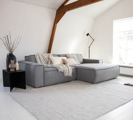 Vloerkleed Gerecycled Materiaal Ciro Beige/Wit op=op - Vloerkledenloods