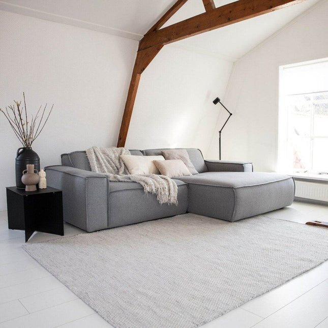 Vloerkleed Gerecycled Materiaal Ciro Beige/Wit op=op - Vloerkledenloods
