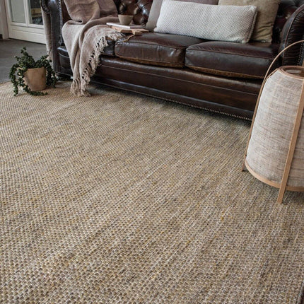 Vloerkleed Gerecycled Materiaal Ciro Geel/Naturel op=op - Vloerkledenloods