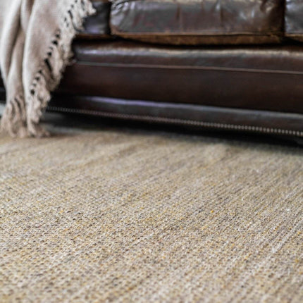 Vloerkleed Gerecycled Materiaal Ciro Geel/Naturel op=op - Vloerkledenloods
