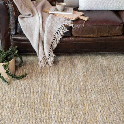 Vloerkleed Gerecycled Materiaal Ciro Geel/Naturel op=op - Vloerkledenloods