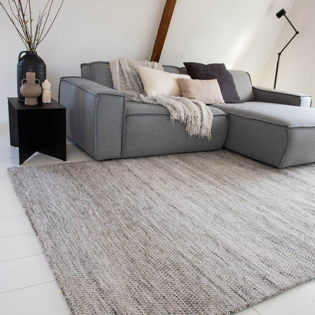 Vloerkleed Gerecycled Materiaal Ciro Naturel Gemeleerd op=op (Bruin/Wit/Antraciet) - Vloerkledenloods