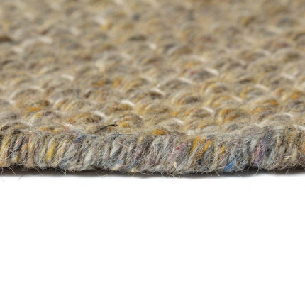 Vloerkleed Gerecycled Materiaal Rond Ciro Geel/Naturel op=op - Vloerkledenloods