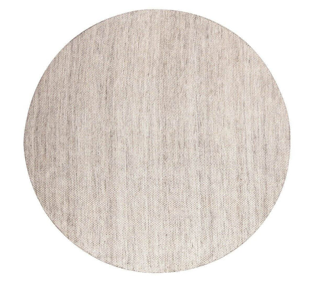 Vloerkleed Gerecycled Materiaal Rond Ciro Naturel gemeleerd op=op (bruin/wit/antraciet) - Vloerkledenloods