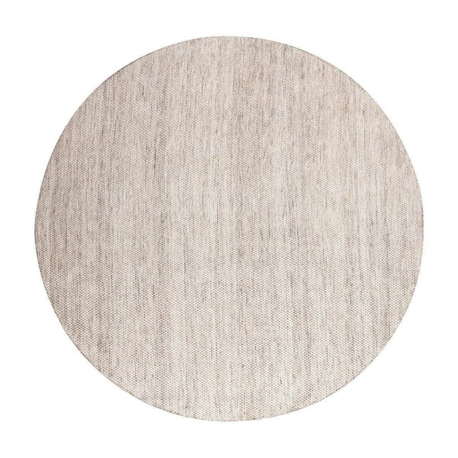 Vloerkleed Gerecycled Materiaal Rond Ciro Naturel gemeleerd op=op (bruin/wit/antraciet) - Vloerkledenloods