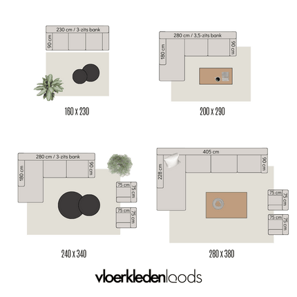 Vloerkleed Glymm Grijs Wasbaar - Vloerkledenloods