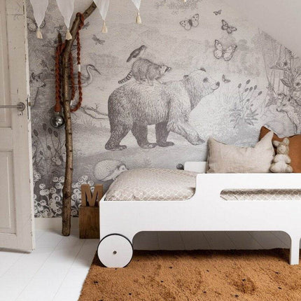 Vloerkleed Kinderkamer stip - Bruin/Cognac/Zwart - Dots - Vloerkledenloods