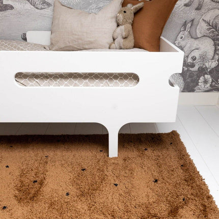 Vloerkleed Kinderkamer stip - Bruin/Cognac/Zwart - Dots - Vloerkledenloods
