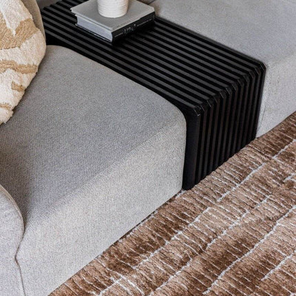 Vloerkleed Rectangle Bruin/Wit - Vloerkledenloods