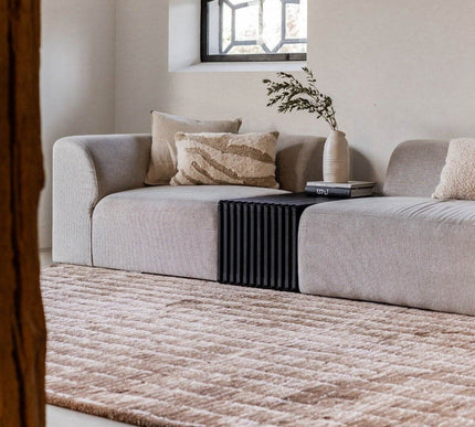 Vloerkleed Rectangle Bruin/Wit - Vloerkledenloods