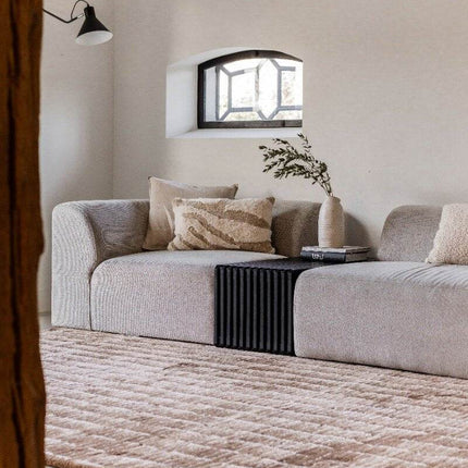 Vloerkleed Rectangle Bruin/Wit - Vloerkledenloods