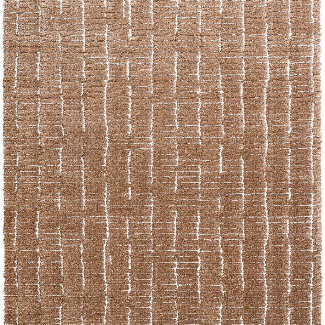 Vloerkleed Rectangle Bruin/Wit - Vloerkledenloods