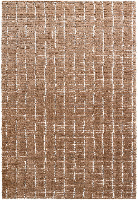 Vloerkleed Rectangle Bruin/Wit - Vloerkledenloods