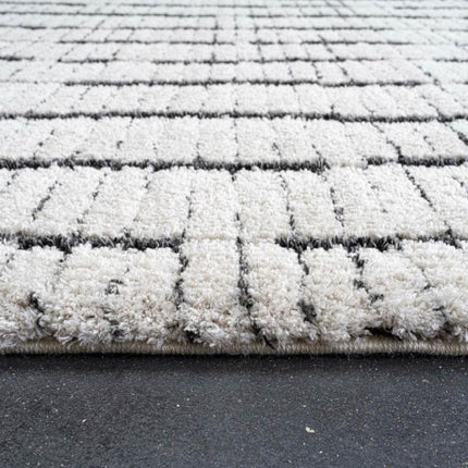 Vloerkleed Rectangle Creme wit/Zwart - Vloerkledenloods