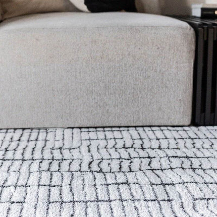 Vloerkleed Rectangle Creme wit/Zwart - Vloerkledenloods