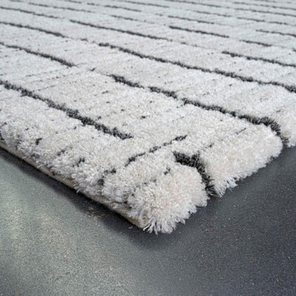 Vloerkleed Rectangle Creme wit/Zwart - Vloerkledenloods