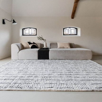 Vloerkleed Rectangle Creme wit/Zwart - Vloerkledenloods