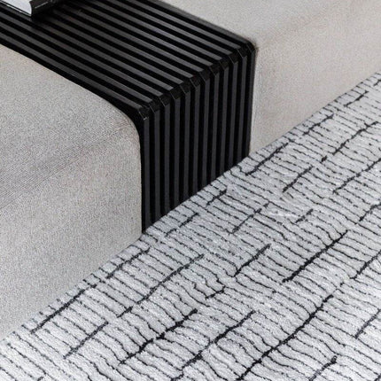 Vloerkleed Rectangle Creme wit/Zwart - Vloerkledenloods