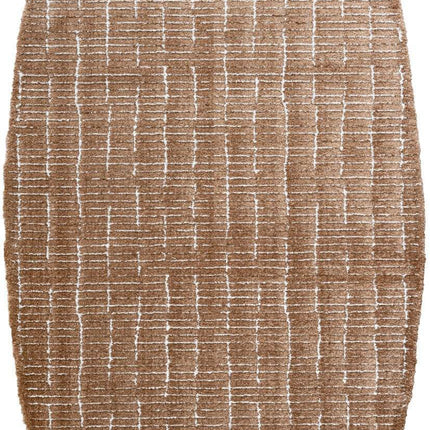 Vloerkleed Rectangle Edge Bruin/Wit - Vloerkledenloods